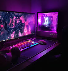 Feel free to ask any questions! Pink Purple Pc Setup Gamer Setup Gaming Room Setup Game Room Design