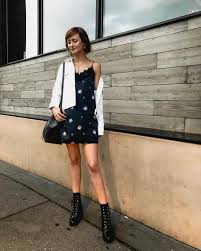 Slip Dress And Combat Boots Slipdress Boots 90s Slip Dress Fashion Trend Inspiration Fall Trends