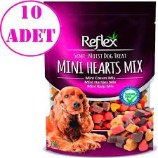 reflex kopek odulu yumusak mini kalp mix 150 gr 10 ad amazon pet center kopek beslenme yag
