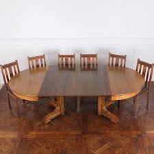 6 seater extendable round dining table. Round Oak Extending Dining Table At 1stdibs