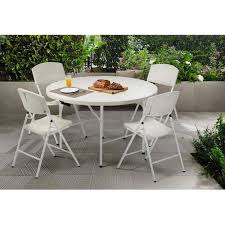 Le jardin est un art du temps où se joue cycliquement le jeu de la vie et de la mort. Columbia Table Ronde Et 4 Chaises Pliantes Ideales Pour Camping Et Jardin