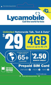 Please keep it for safe keeping. Lycamobile 29 Plan 1st Month Included Sim Card Is Triple Cut Unlimited Natl Talk Text To Us And 65 Countries 4gb Of 4g Lte Buy Online In India At Undefined 46677923