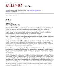 He has a doctorate in history from el colegio de méxico. Katz Center For Mexican Studies October 19 2010 Aguilar Camin Milenio