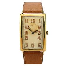 Patek Philippe Retailed By Tiffany Co Yellow Gold Wristwatch Circa 1920s 1stdibs Com Art Deco Watch Mens Watches Square Patek Philippe