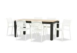 White Mornington 7 Piece Outdoor Dining Setting With Lyla Chairs Amart Furniture