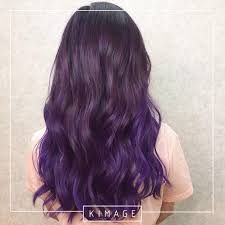 The fun color is a great way to perk up your normal hair to become trendy and express your personality. Deep Purple Ombre Kimage