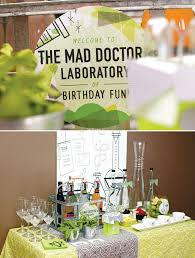 At a cocktail party, one liter of water will serve four guests. Mad Scientist Dinner Party Muddling Bar Adult Birthday Hostess With The