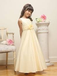 Banana Satin A Line Sleeveless Dress Yellow Flower Girl Dresses Flower Girl Dresses Champagne Cheap Flower Girl Dresses