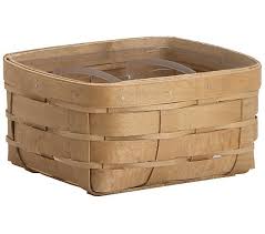 I say paint, stain, lime, and washi tape those baskets! Longaberger Small Rectangle Basket With Protect Or Qvc Com