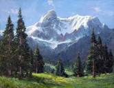 Fine Art Painting by Alexander Dzigurski I, Rocky Mountains ...