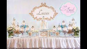 Table decoration ideas for baptism. Baptism Party Themes Decorations At Home Ideas Youtube