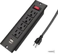 Recessed Power Strip with USB Flush Mount Power Outlet Built in Desktop  Power Extension Cord Plug for Countertop Kitchen Drawer Conference Cabinet