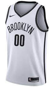 The navy trim extends down the side of the shirt and shorts, while the socks are white. Nike Uniforms Brooklyn Nets