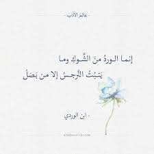 بيت شعر إنما الورد من الشوك ابن الوردي عالم الأدب reality quotes arabic poetry quotations