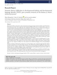 Click on any of the 39361 words to get information and a definition. Pdf Semantic Fluency Difficulties In Developmental Dyslexia And Developmental Language Disorder Dld Poor Semantic Structure Of The Lexicon Or Slower Retrieval Processes