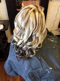 Heavy Blonde Highlight With Black Lowlights Hair Styles Hair Highlights Heavy Blonde Highlights