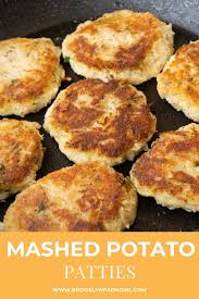 Mashed Potato Patties Recipe In 2020 Mashed Potato Patties Potato Patties Recipes