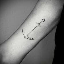 Line Anchor Tattoo Cizgi Capa Dovmesi Mini Tattoos Tattoo Erkek Dovmeleri