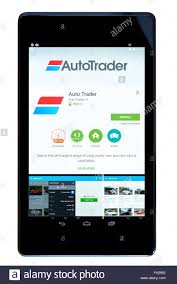 Autotrader Used Car App On An Android Tablet Pc Dorset England Uk Stock Photo Alamy