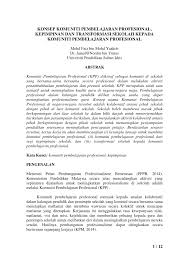 Apa komitmen yang harus dibangun diantara warga sekolah sehingga dapat mewujudkan sekolah seperti itu? Pdf Konsep Komuniti Pembelajaran Profesional Kepimpinan Dan Transformasi Sekolah Kepada Komuniti Pembelajaran Profesional