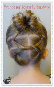 Cute Hairstyles Shoelace Knot Bun And Pigtails Hair Styles Kids Hairstyles Girl Hair Dos