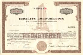 Fidelity Corporation Bond 1968 Virginia Money Frame Corporate Fidelity