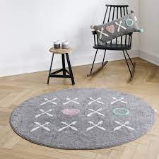 Label51 teppich jute rund 150 cm natur. Minividuals Teppich Aus Baumwolle Xoxo Rund 150 Cm Kidswoodlove