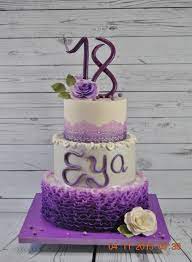 18th birthday cake, 18th happy birthday wishes. Purple And Ruffles 18th Birthday Cake 18th Birthday Cake For Girls 18th Birthday Cake Purple Cakes Birthday