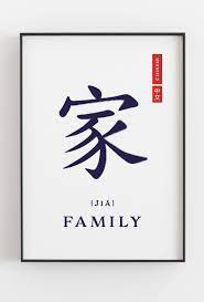 Chinese Family Digital Download Print Etsy Japanese Tattoo Symbols Family Art Print Chinese Symbol Tattoos