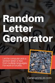 There are no intrusive ads, popups, or nonsense, just a random letter mixer. Random Letter Generator Generators List