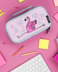 Coming Out Soon New Line Of Two Compartment Pencil Cases For Kids Unique Flamingo Design With Super Cute Flamingo Yoga Acessorios Escolares Estojos