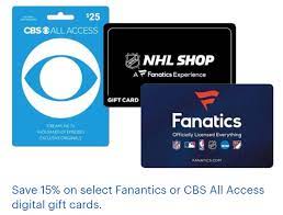 We did not find results for: Expired Best Buy Save 15 On Cbs All Access Sports Gift Cards Fanatics Nfl Nba Nhl Mlb Gc Galore