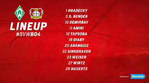 Well the bundesliga is back and we have a sumptuous game on the cards today. Bayer 04 Leverkusen On Twitter Here S How We Re Starting Things Off Tonight In Bremen Svwb04