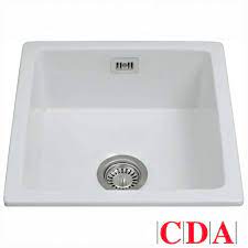 Browse single and double kitchen sinks in a selection of colors, materials and sizes to. Cda 1 0 Bowl White Ceramic Undermount Inset Kitchen Sink 5060143315749 Ebay