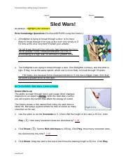 Sled wars gizmo answers : Sled Wars Docx Cumulative Review Adding Energy Momentum Name Period Sled Wars As Always Highlight Your Answers Prior Knowledge Questions Do These Course Hero