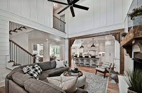 Welcoming Craftsman Style Home With Farmhouse Touches In Arkansas Cottage Style Living Room Farm House Living Room Country Style Living Room
