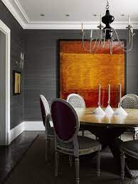 La Dolce Vita Currently Obsessed Grasscloth Dining Room Contemporary Grey Dining Room Dining Room Decor
