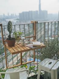 Balcony Hanging Table Folding Wooden New Design Etsy In 2020 Hanging Table Front Porch Decorating Small Balcony Design
