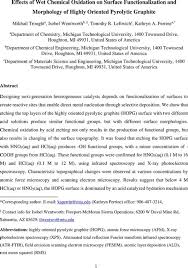 Effects of Wet Chemical Oxidation