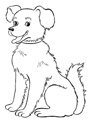 These dog coloring pages printable will help your kids recognize the different breeds of dogs. Dog For Children Smiling Dog Dogs Kids Coloring Pages