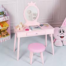 Uncle john surprises her with a new princess ariel makeup tab. Kids Pink Princess Vanity Makeup Table Chair Set