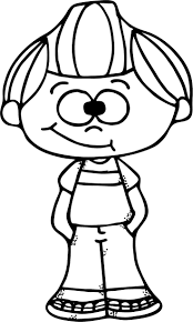 Worksheetjunkie Cute Boy Clipart Freebie Clip Art Freebies Coloring Pages For Boys Coloring Pages