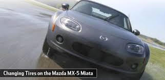 changing tires on the mazda mx 5 miata