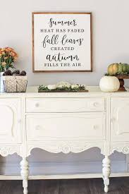If you're rearranging your furniture, leave at least 3 feet between your piece and the table. Fall Dining Room Sideboard Decor Angela Marie Made