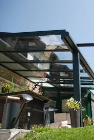 Terrassenuberdachung Unter Dachuberstand Mit Teilmattiertem Vsg Glas Uberdachung Terrasse Terrassenuberdachung Uberdachungen