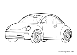 These cars colouring pages will provide hours of entertainment for your kids. Https Coloring 4kids Com Car Volkswagen Beatle Coloring Page For Kids
