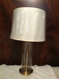 Ralph Lauren GOLD Payton Glass Tube Cylinder Designer Table Lamp Brass NEW  | eBay