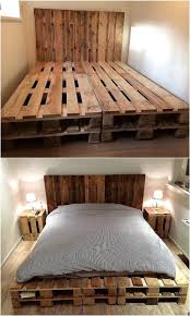 See more ideas about diy bed, diy bed frame, bed frame. 37 Diy Pallet Furniture Project Godiygo Com Pallet Furniture Bedroom Pallet Furniture Cabin Furniture