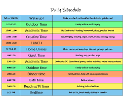 Modify And Print Our Daily Schedule For Kids In 2020 Kids Schedule Daily Schedule Kids Homeschool Daily Schedule