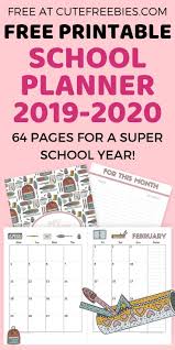 Free Printable School Planner For 2020 2021 Cute Freebies For You Free School Planner Printables Free School Planner School Planner Printables